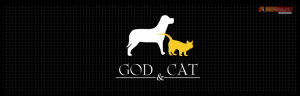 Logo firmy 022 - na ciemnym tle - God & Cat