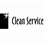 Logo firmy 099 - czarno-białe - Clean Service Glass
