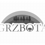 Logo firmy 104 - czarno-białe - Grzbota