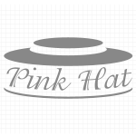 Logo firmy 106 - czarno-białe - Pink Hat