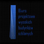Logo firmy 115 - na ciemnym tle - Biuro projektowe wysokich budynków szklanych